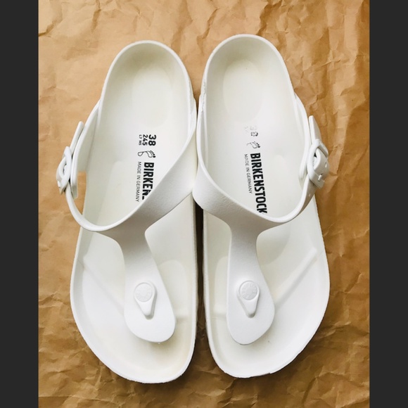 White Birkenstock Gizeh sandals 38/ L7/M5 - Picture 6 of 6